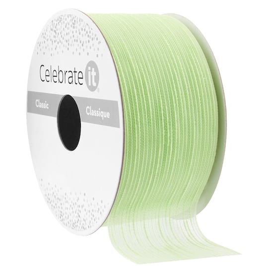 12 Pack: 1.5" x 3yd. Wired Crackle Chiffon Ribbon by Celebrate It